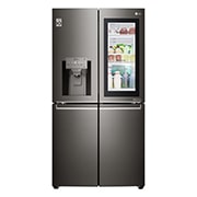LG 708L French Door Fridge, with InstaView Door-in-Door®, in Black Stainless Steel, GF-V708BSL
